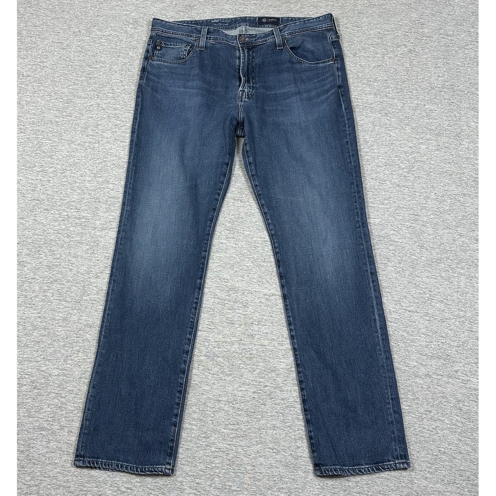 AG Adriano Goldschmied Jeans Mens 36x32 Blue Denim Everett Slim Straight Japan